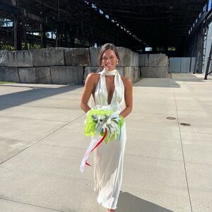 Selfie Leslie Halterneck Maxi Dress White